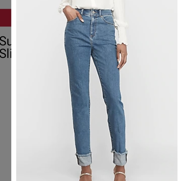 Slim Ankle Super High Rise Jeans - Picture 1 of 4